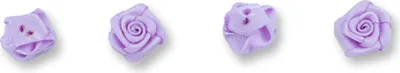 Produktbild von Satinrosen 15mm zum Basteln & Aufnähen 20 Stück Helllila