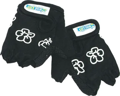 Produktbild von On Bike Schwarze Halbfingerhandschuhe für Kinderfahrrad gepolstert