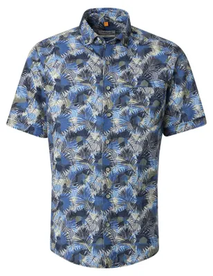 Produktbild von Redmond - Casual Fit - Herren Freizeithemd Kurzarm (261160999), Größe:M, Farbe:Grün(600)