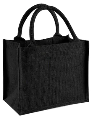 Immagine prodotto di Borsa in juta Westford Mill / Mini borsa regalo in juta, 6 litri FK972 (taglia unica) (nero/nero)