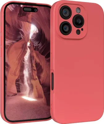 Produktbild von EAZY CASE - TPU Hülle für Apple iPhone 16 Pro, TPU Case stoßfeste Handyhülle, weiches Cover mit Kameraschutz, Silikonhülle in Rot