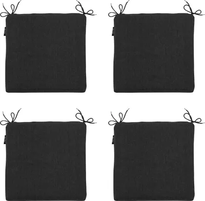 Produktbild von Madison – Sitzkissen, schwarzes Canvas Eco+ – ca. 40x40 cm - 4er-Set
