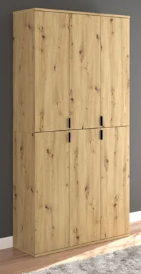 Produktbild von Garderobenschrank "Line-Up" Eiche Schuhschrank 91 x 193 cm