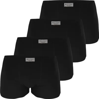 Produktbild von Herren Boxershorts schwarz von Mustang Retropants im 4er Vorteilspack