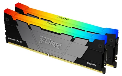 Produktbild von Kingston FURY Renegade RGB - DDR4 - Kit - 64 GB: 2 x 32 GB - DIMM 288-PIN - 3600 MHz / PC4-28800 - CL18 - 1.35 V - ungepuffert - non-ECC - Schwarz