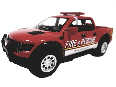 Imagen del producto de Ford F150 SVT Raptor Supercrew (Bomberos y Rescate), escala 1:46, fabricado por Kinsmart