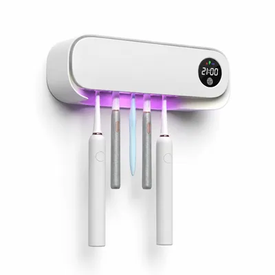 Produktbild von Kabelloser UV Sterilisator als Zahnbürstenhalter, KI-generiertes Bild