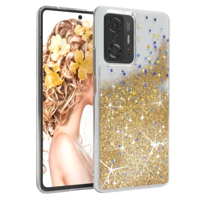 Produktbild von EAZY CASE - Glitzer Hülle kompatibel mit Xiaomi 11T / 11T Pro 5G Glitzer Schutzhülle, Soft Case, Backcover Transparent mit Motiv