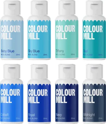 Produktbild von AOS Set | Colour Mill Lebensmittelfarbe Blue Colours Set II 8x 20ml