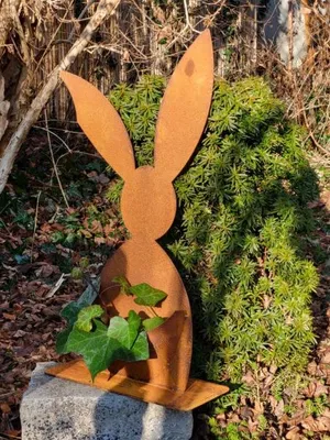 Produktbild von Edelrost Hase Leprotto, zum Bepflanzen