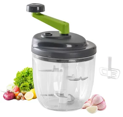 Produktbild von Manueller Zerkleinerer 900 ml, Multi-Zwiebelschneider, Gemüseschredder mit Mixer, Küchenmaschine für Gemüse, Obst