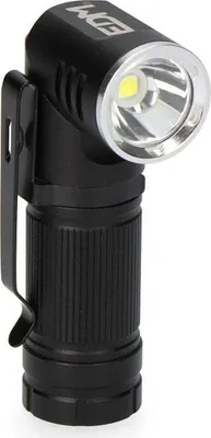 Produktbild von Edm Wiederaufladbare Faltbare Mini-led-taschenlampe Mit 450 Lumen Schwarz  Schwarz One Size