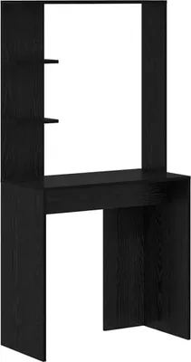 Image de Bureau vidaXL noir aspect chêne 78,5 x 37 x 154,5 cm