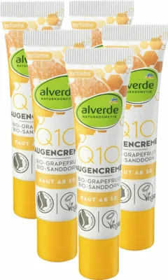 Produktbild von 5 x  alverde Naturkosmetik - Q10 Augengel / Augencreme (5 x 15ml)