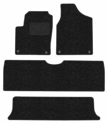 Obrázek produktu pro Velurové autokoberce antracitové pro: Volkswagen Sharan I 1995-2010 minivan, 4 ks
