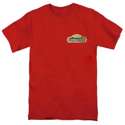 Immagine prodotto di Maglietta "Il Polo Express" – Modello "Capo Treno", unisex, per uomo/donna, TV39031 (taglia 3XL), colore rosso, Immagine generata dall'IA