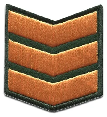 Obrázok produktu pre Sergeant Military Badge Army - nášivka, nažehľovacia nášivka, nášivky, nášivky, nažehľovacie, veľkosť: 5 x 5,4 cm