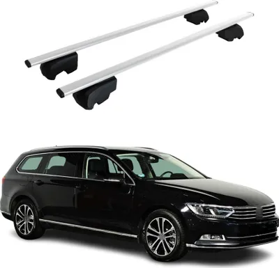 Obrázek produktu pro Střešní nosiče příčné pro VW Passat B8 Variant 2015-2019 stříbrné ABE