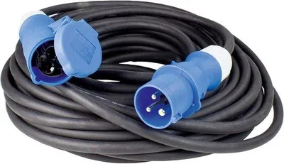 Obrázok produktu pre Čierny predlžovací kábel 10 m, 230 V, 16 A, IP44