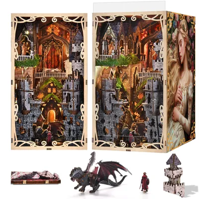 Obrázok produktu pre Šípková Ruženka Minicity DIY Book Nook miniatúrny domček 3D puzzle s LED osvetlením
