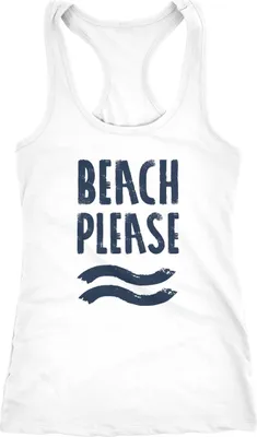 Produktbild von Damen Tank-Top Beach please Racerback Neverless® weiß L