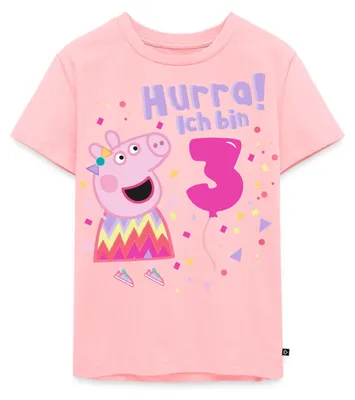Produktbild von Spreadshirt Peppa Wutz Hurra Ich Bin 3 Jahre Kinder Premium T-Shirt, 98/104 (2 Jahre), Rosa