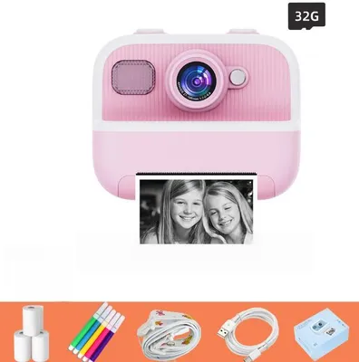 Obrázok produktu pre ZELURXX Detský fotoaparát M8 ružový 32GB pamäť Duálny objektív 2,4" IPS obrazovka