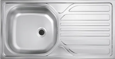 Produktbild von Edelstahl Einbauspüle Spülbecken Küchenspüle Spüle 86 x 43,5 cm Respekta
