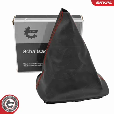 Produktbild von ESEN SKV Schaltknauf Schalthebelknauf Schwarz Synthetikleder für VW Golf IV Schrägheck (1J1) GOLF VI (5K1) Golf V Schrägheck (1K1) POLO (9N) TOURAN