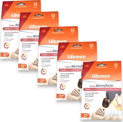 Produktbild von 5x Lifemed Wärmepflaster - Nacken 23 cm x 9 cm