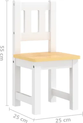 Immagine prodotto di vidaXL Gruppo di seduta per bambini a 3 pezzi in MDF bianco e beige