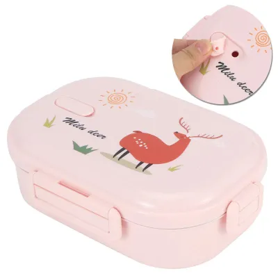Produktbild von Omgoods Bento Box 650 ml – Edelstahl – Isolierbox für das Mittagessen – Mit Löffel – 21,5 x 15 x 6,5 cm – Hygienisch und sicher – Lunchbox