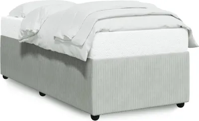 Image de Maison Exclusive - Cadre de lit sans matelas gris clair 90x190 cm velours