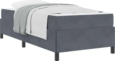 Obrázok produktu pre Rám postele s matracmi Tmavo šedá 100 x 200 cm látka