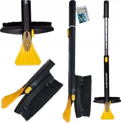 Zdjęcie produktu dla Skrobaczka do szyb i szczotka obrotowa 2w1 teleskopowa 58-84cm DUNLOP