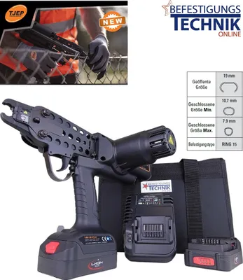 Produktbild von Tjep CR 8/11-24 Akku Hog Zaun Ringzange 8-11mm C-Ringer für Ringklammer Ring15 KL-96 KL-97