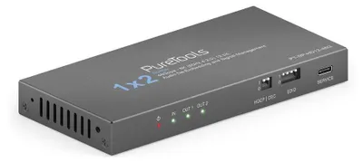 Obrázek produktu pro PureTools PT-SP-HD12-48G, HDMI, 2x HDMI, 3,5 mm, 7680 x 4320 px, Černá, Ocel