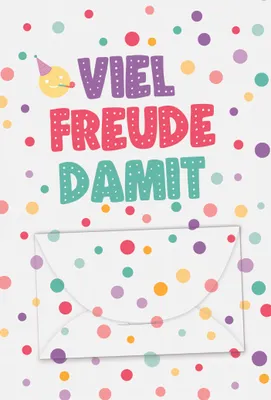 Produktbild von Geldkarte allgemein mit Geldkuvert Viel Freude damit Glückwunschkarte mit Umschlag