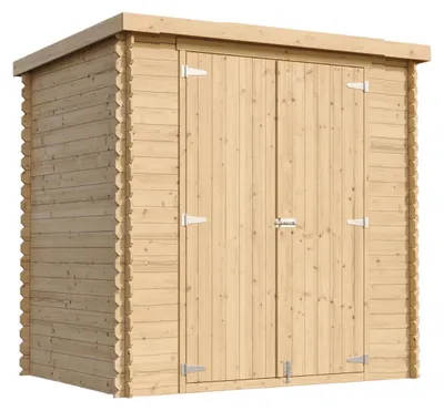Obrázek produktu pro TIMBELA M311C1 Dřevěný Zahradní Domek 2,22 m², Zahradní Sklad na Nářadí a Kola, Stěny o Tloušťce 19 mm, Dvoukřídlé Dveře, Bez Podlahy