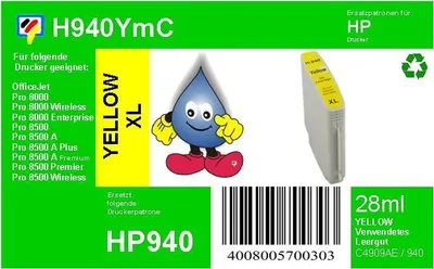 Produktbild von HP940YXL - TiDis Ersatzpatrone - magenta - mit 28ml Inhalt ersetzt C4909A