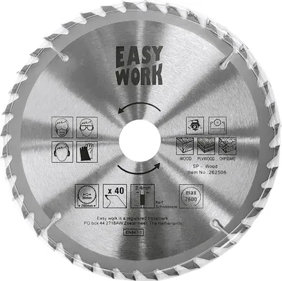 Produktbild von Easy Work 73634 Kreissägeblatt, Ø 350 mm, 24 Zähne, silber