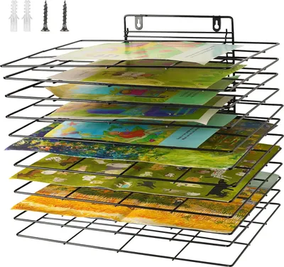Produktbild von Kunst droogrek voor klaslokaal met 12 planken - praktisch en multifunctioneel