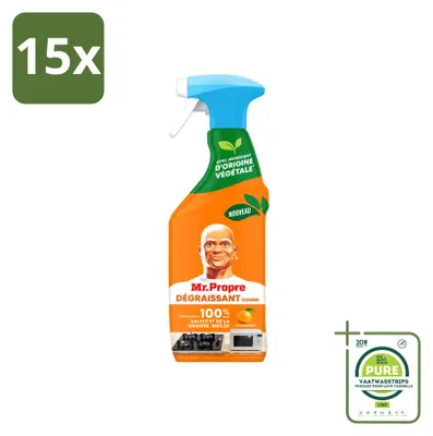 Produktbild von 15 x Mr. Proper Küchenentfetter Spray - Mandarine - 500 ml - Großpackung - 15 Stücke