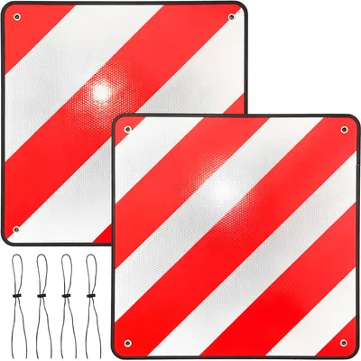 Produktbild von Warntafel 50x50 cm, Aluminium, weiß und rot, für Wohnmobil