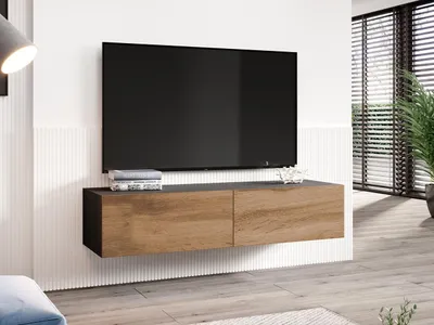 Obrázek produktu pro Televizní stolek 140 cm ASHTON - černý / dub wotan