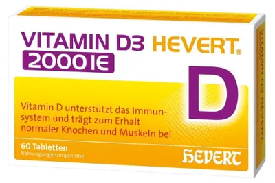 Produktbild von Vitamin D3 Hevert 2000 IE, 60 St. Tabletten