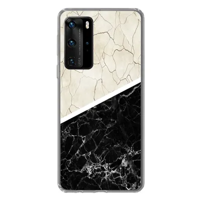 Produktbild von MuchoWow® Handyhülle Schutzhülle Hülle für Huawei P40 Pro Marmor - Muster - Luxus Silikon Softcase Handy Hülle - Schutz