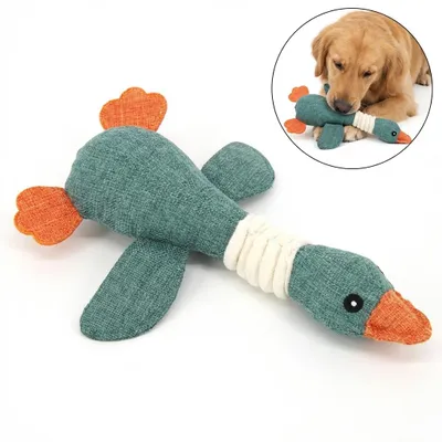 Immagine prodotto di Giocattolo silenzioso per cani Wildgans, robusto peluche in tela, 30x24 cm, blu