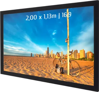 Produktbild von KIMEX 044-3012, 2,29 m (90"), 2 m, 113 cm, 16:9, Schwarz, Weiß