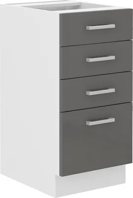 Obrázek produktu pro Šuplíková kuchyňská skříňka SAEED - šířka 40 cm, šedá / bílá